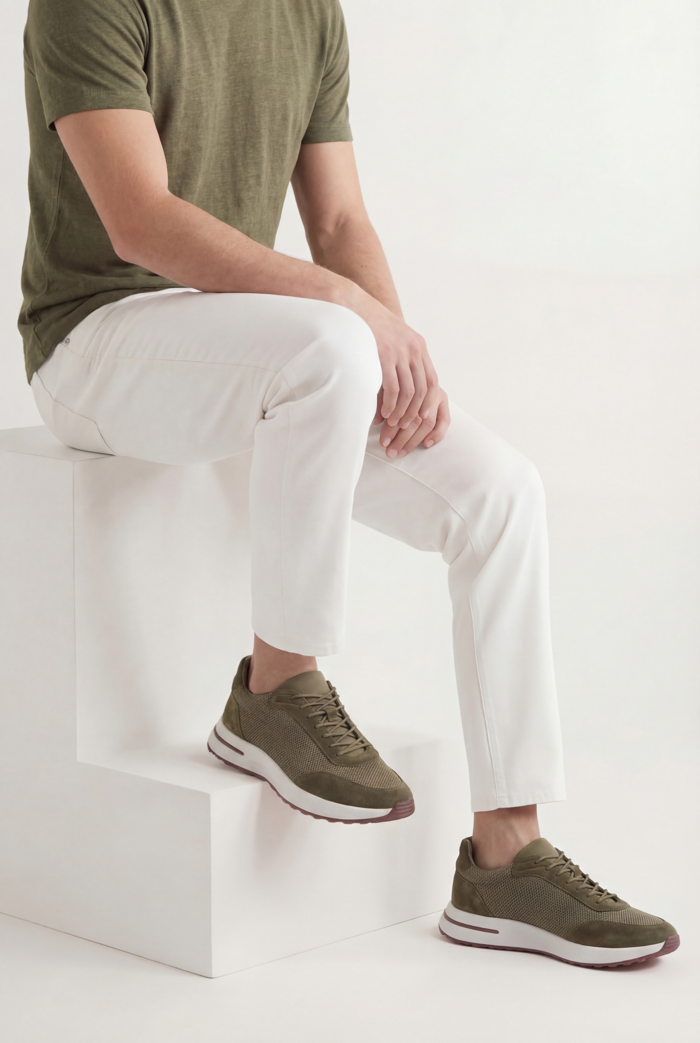 Cavalién Trainer Suede Olive Green