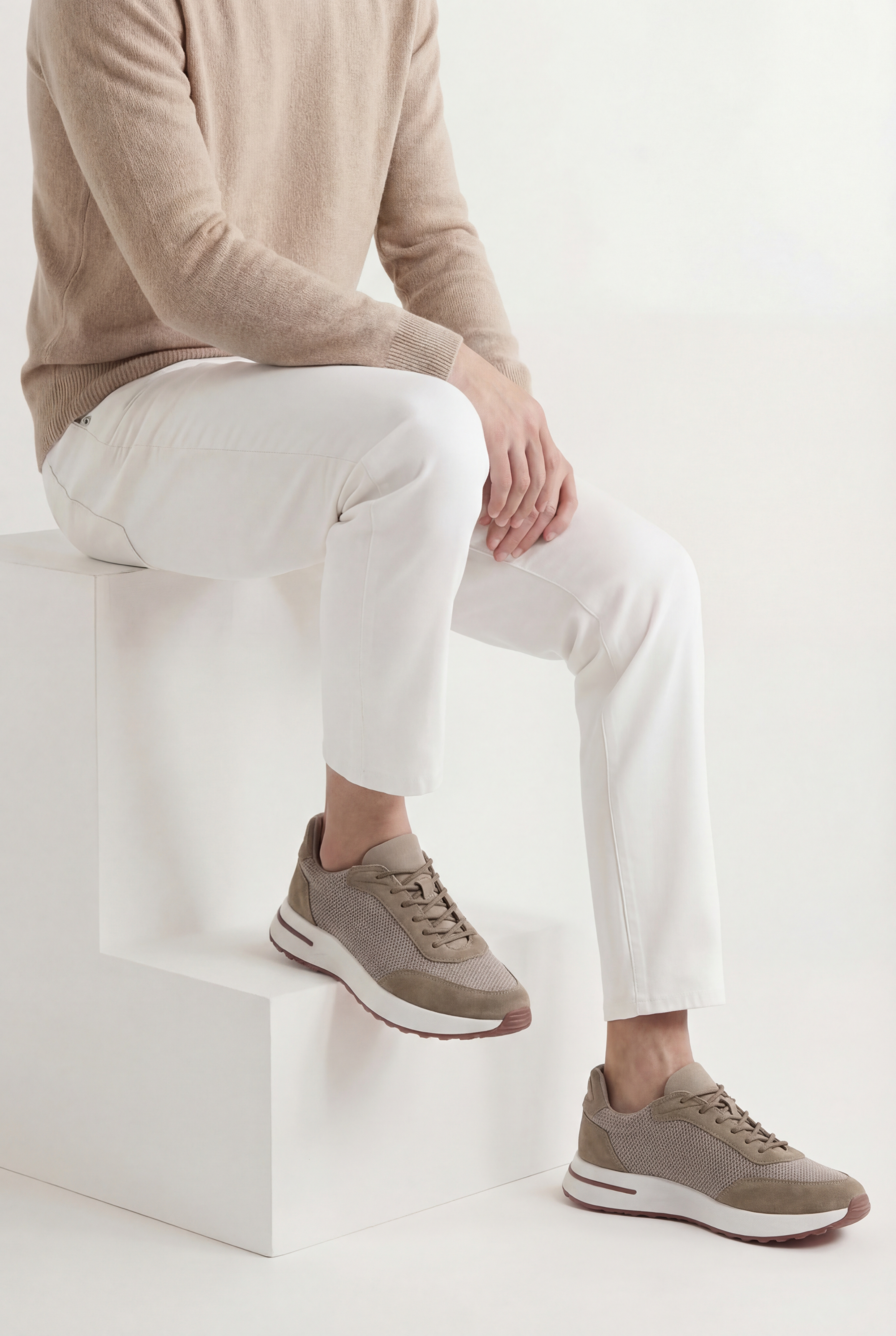Cavalién Trainer Suede Taupe