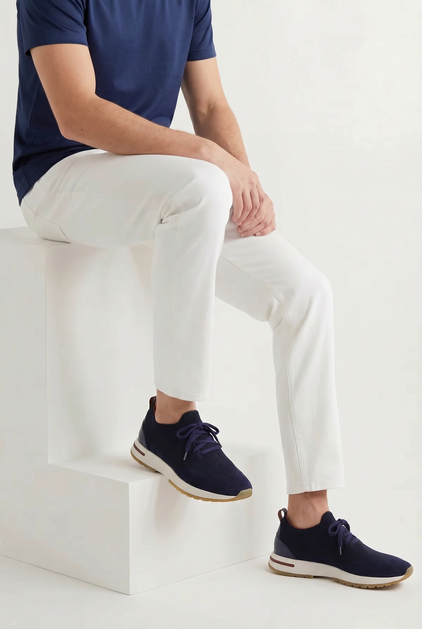 Cavalién Knit Sneaker Navy