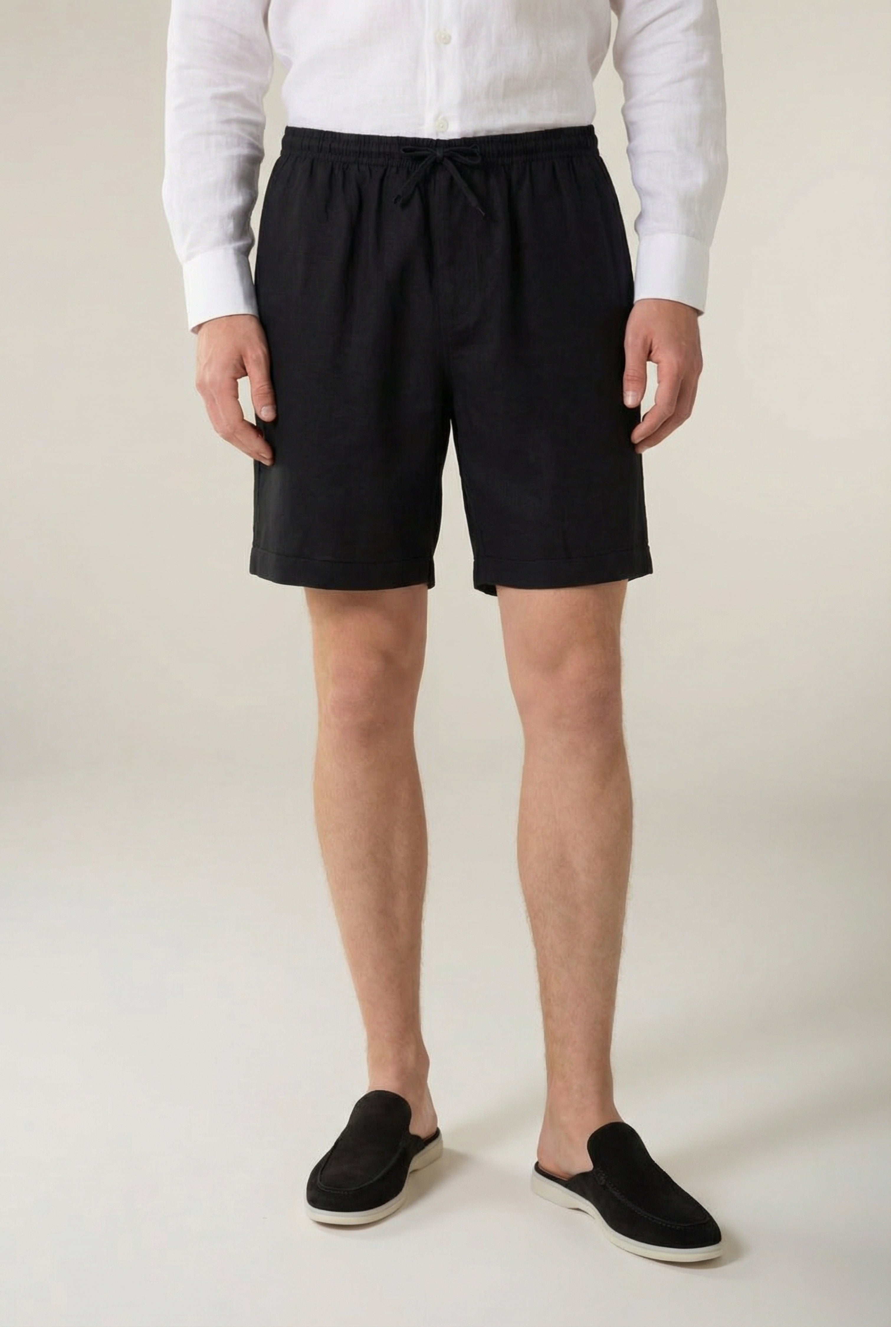 Cavalién Linen Short Black