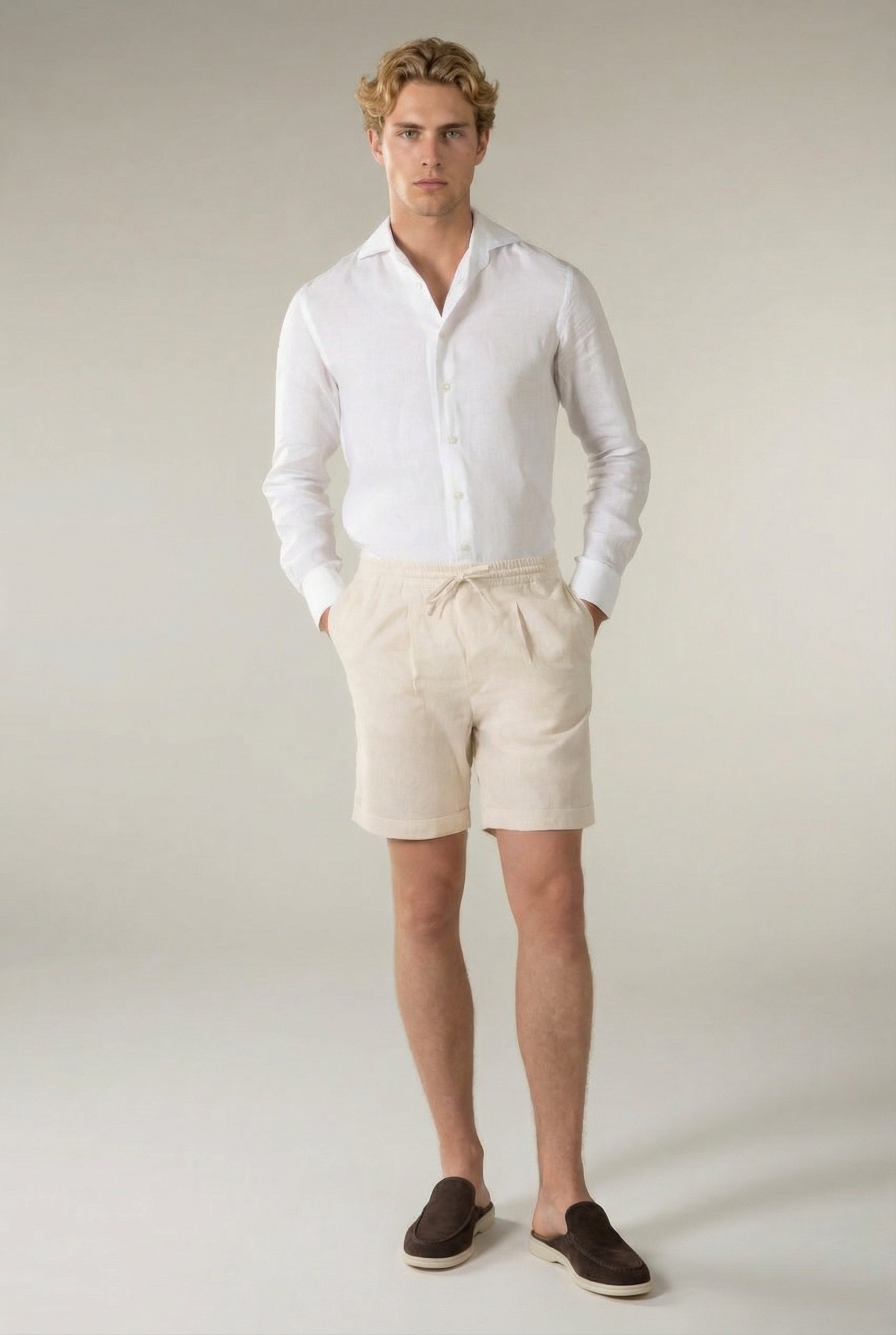 Cavalién Linen Short Natural