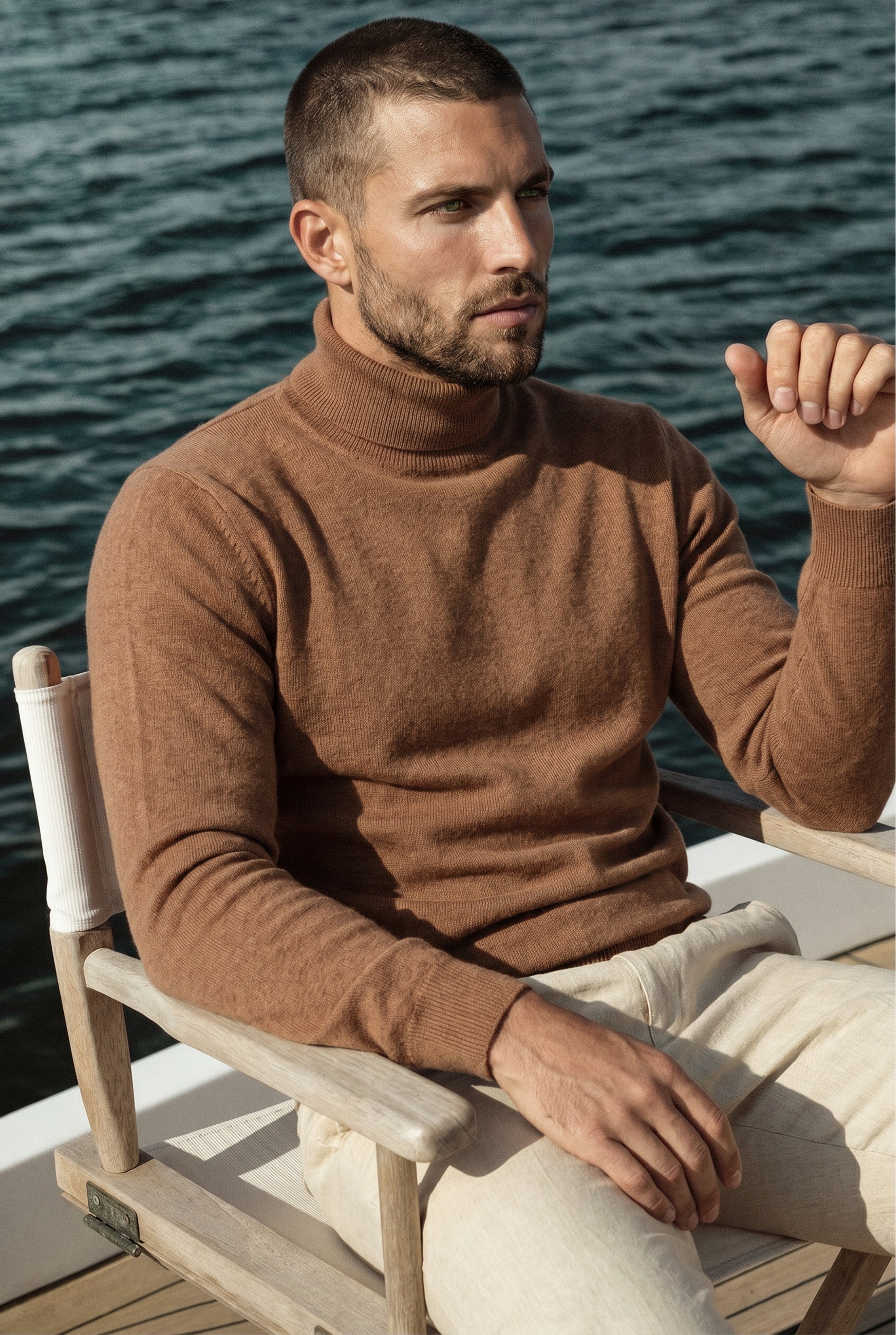 Cavalién Extrafine Rollneck Brown