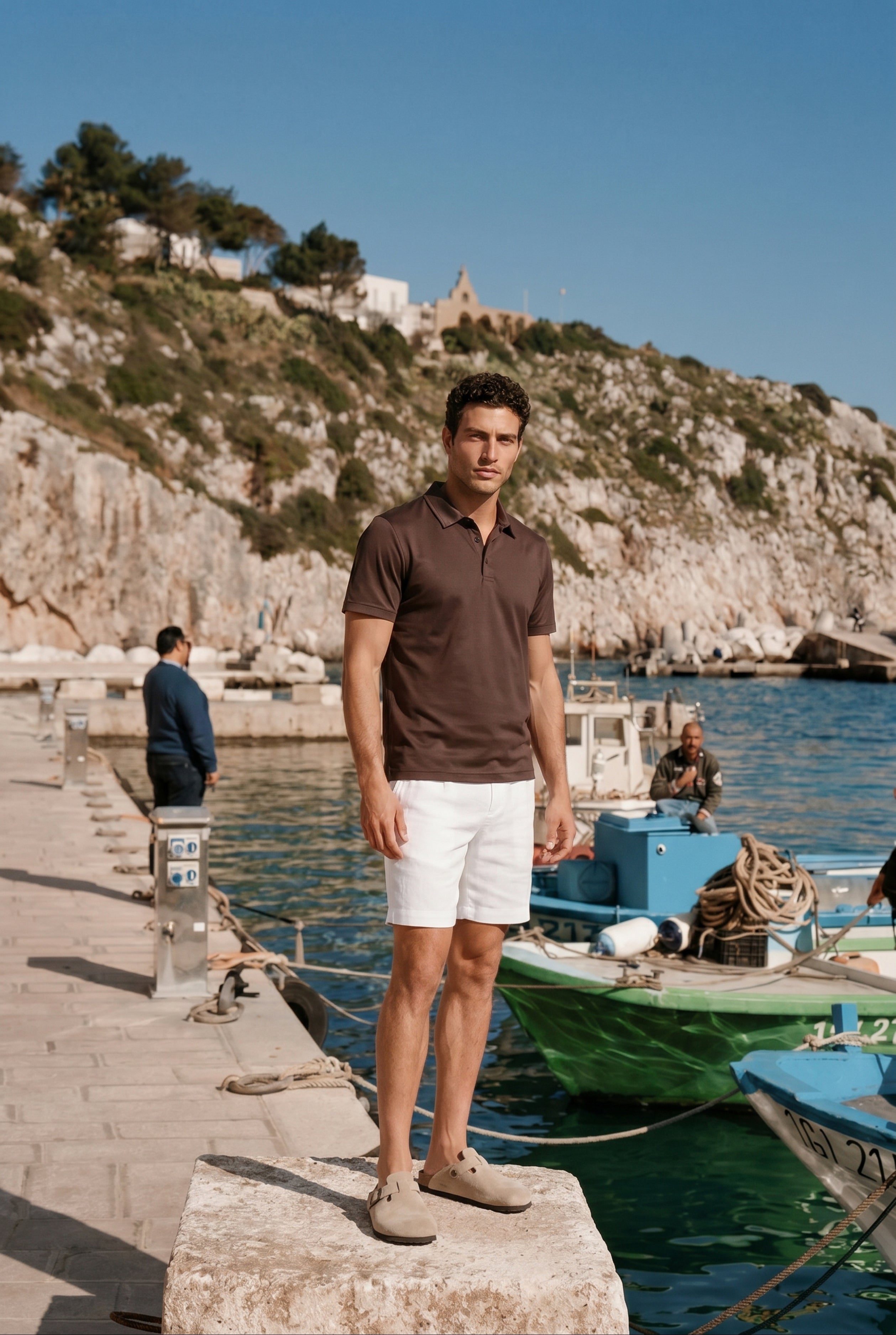 Cavalién Linen Short White