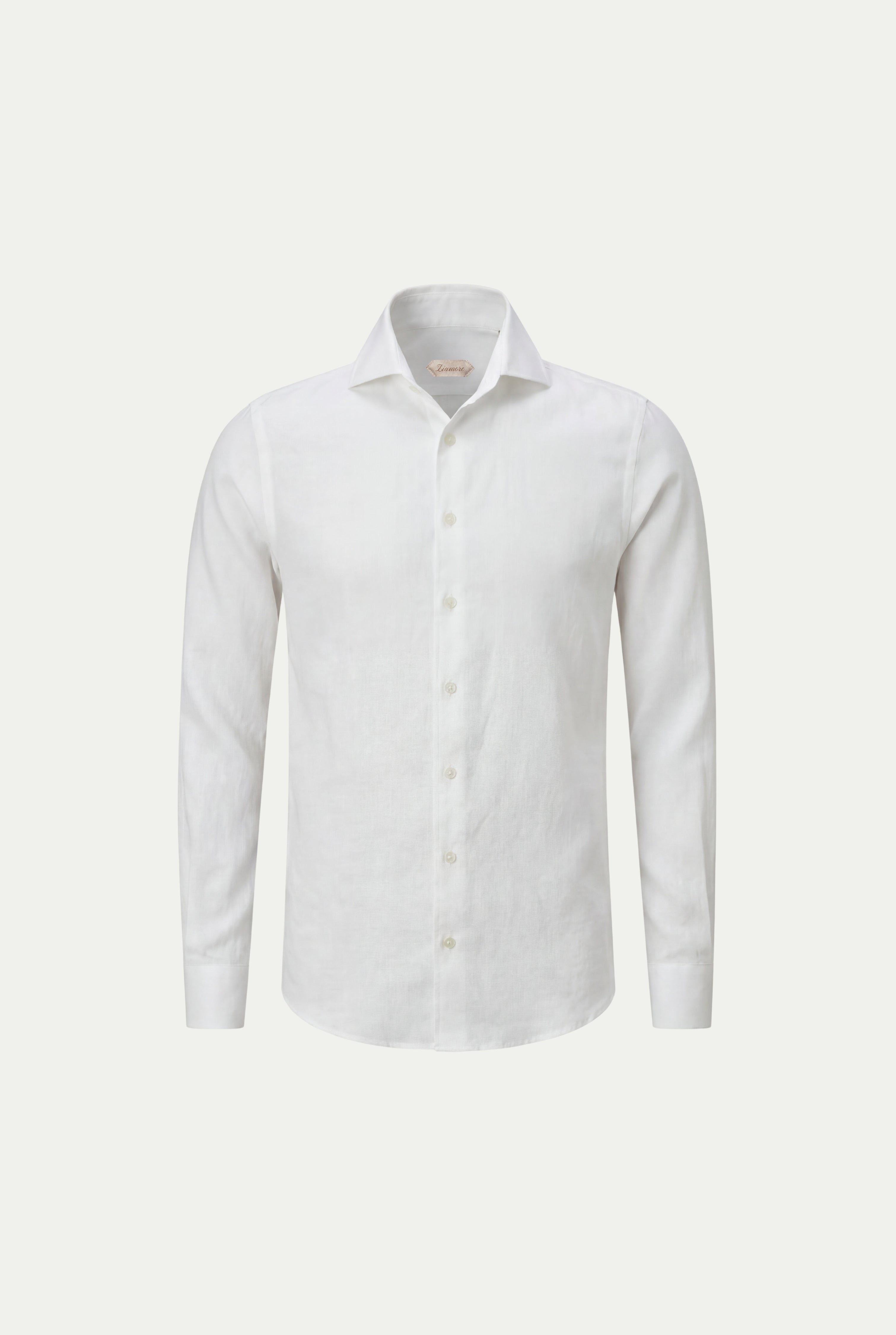 Long Sleeve Linen Shirt White