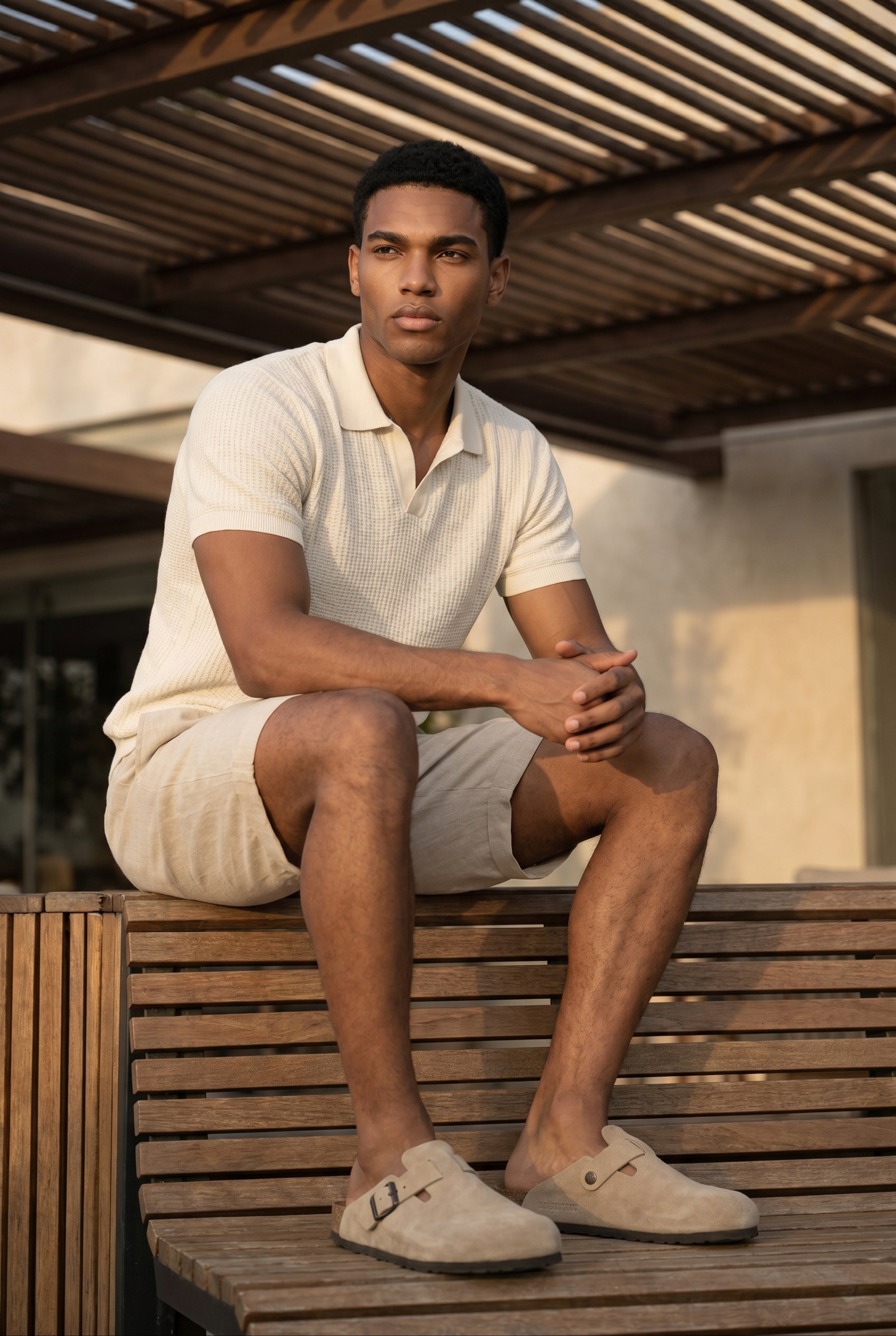 Cavalién Linen Short Natural