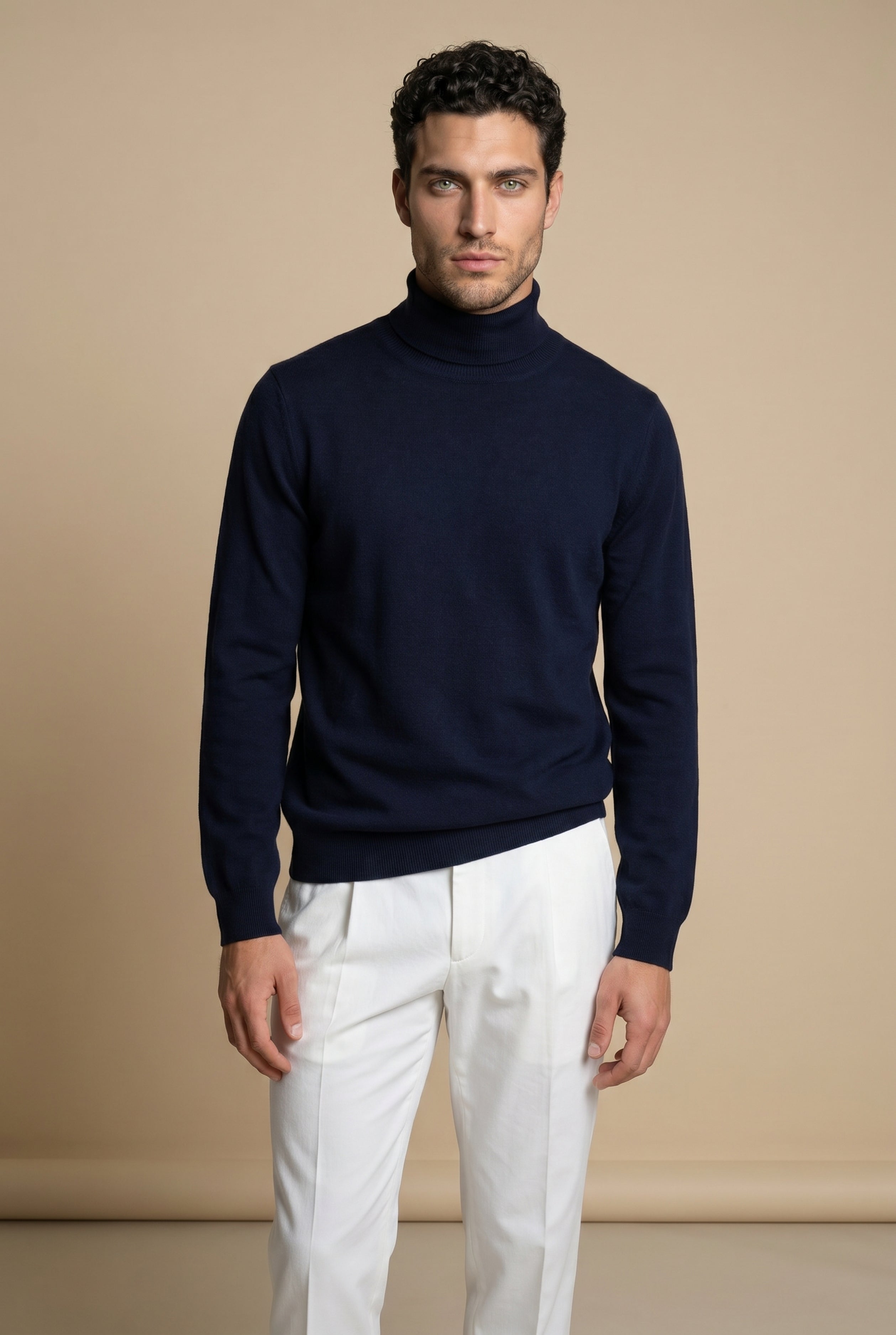 Cavalién Extrafine Rollneck Navy