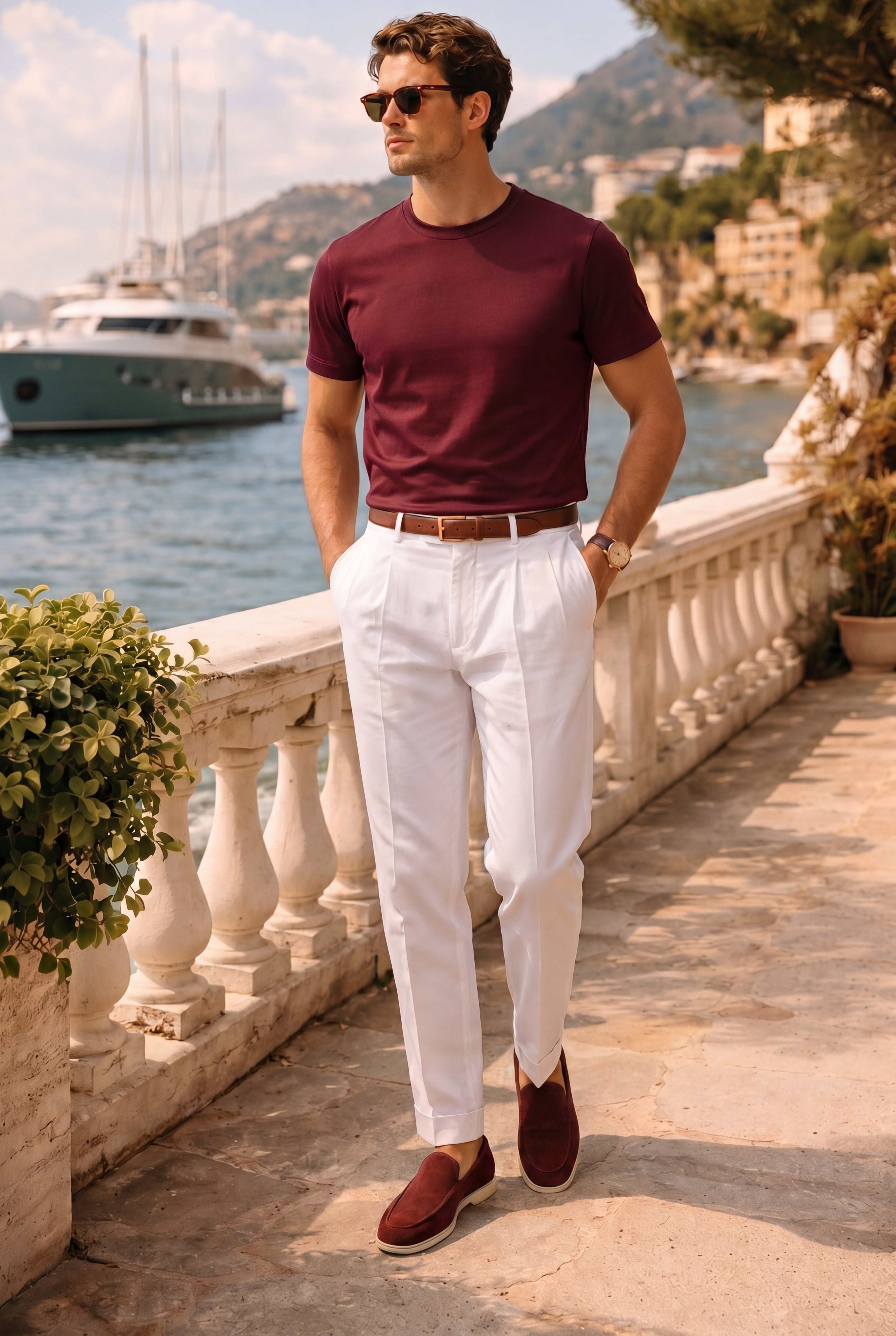 Moreno Classic Suède Loafer Burgundy