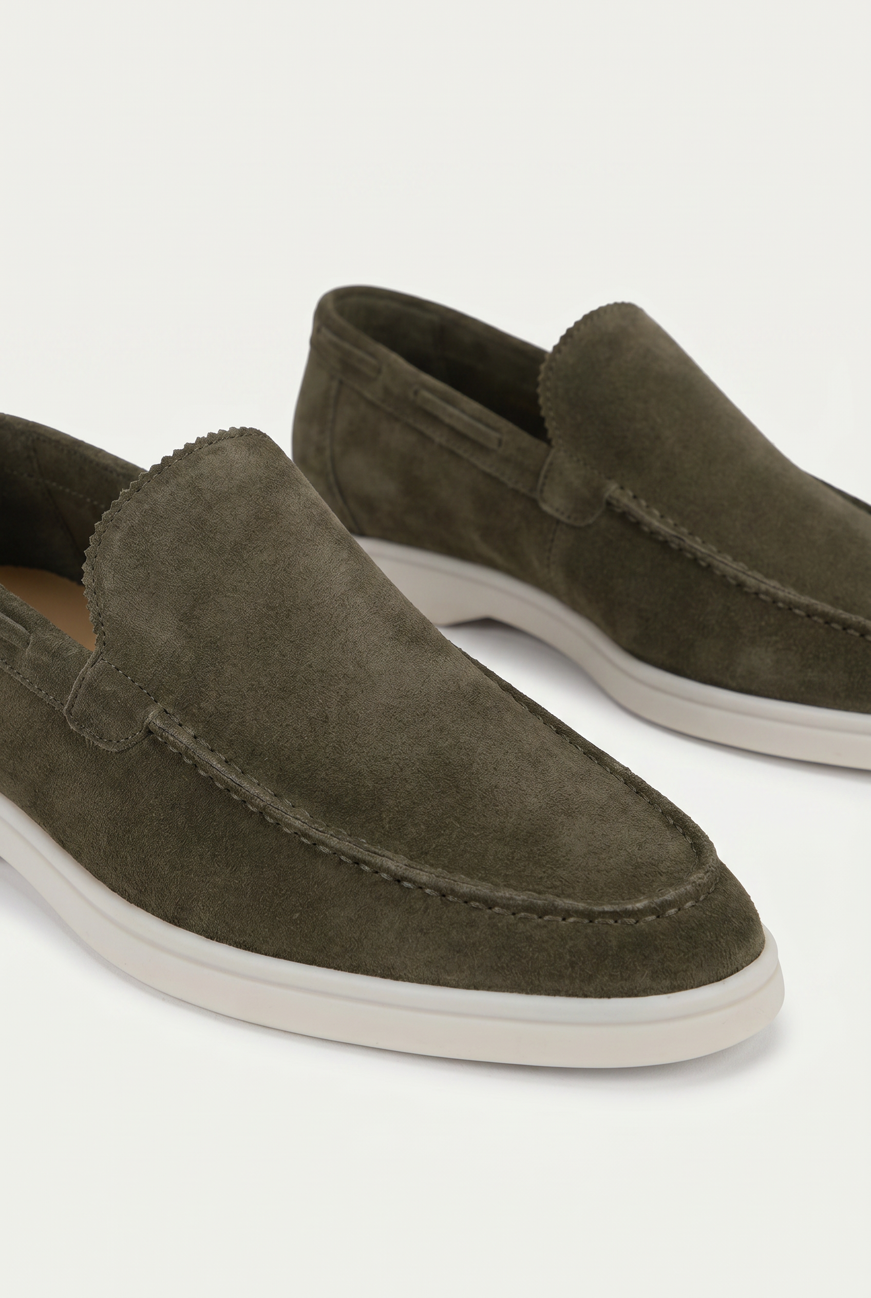 Moreno Classic Suède Loafer Olive