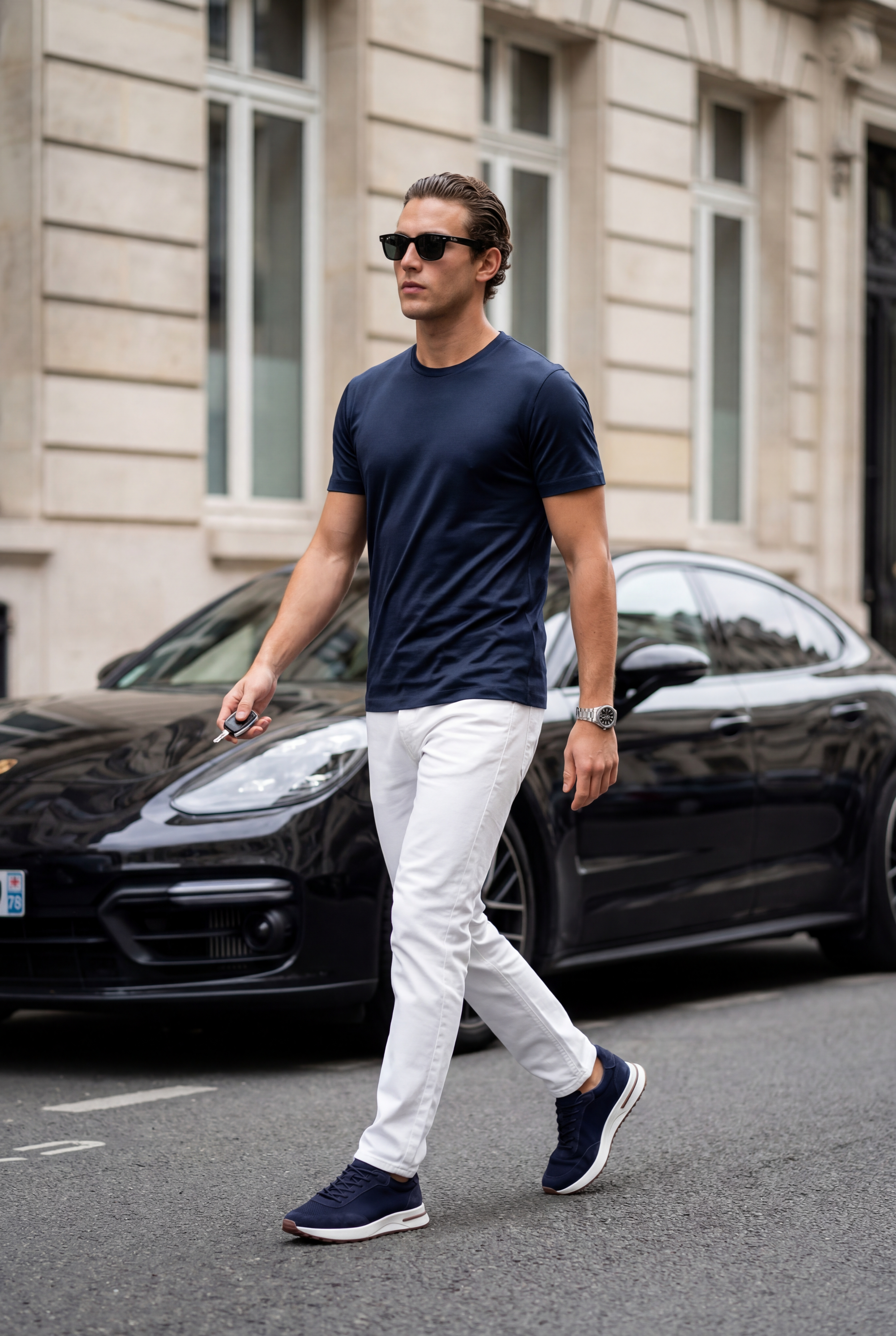 Cavalién Trainer Suede Navy
