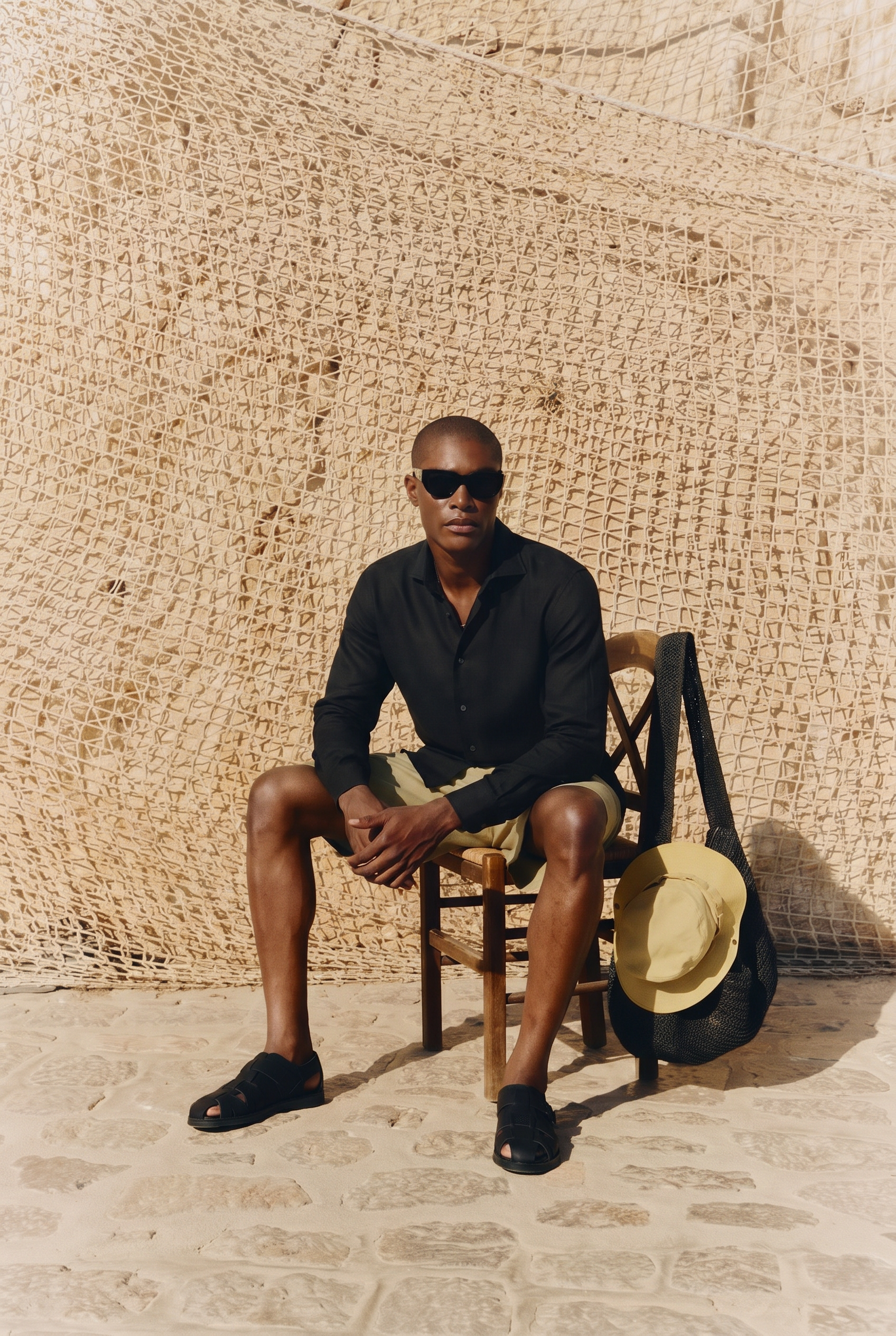 Long Sleeve Linen Shirt Black
