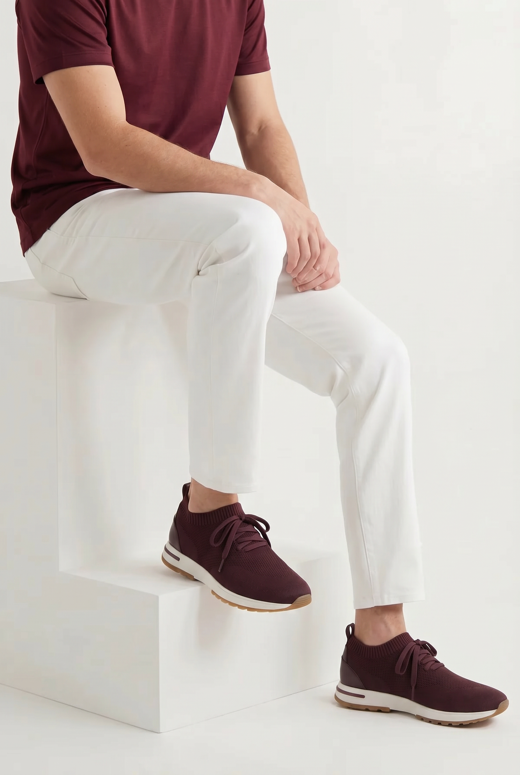 Cavalién Knit Sneaker Bordeaux