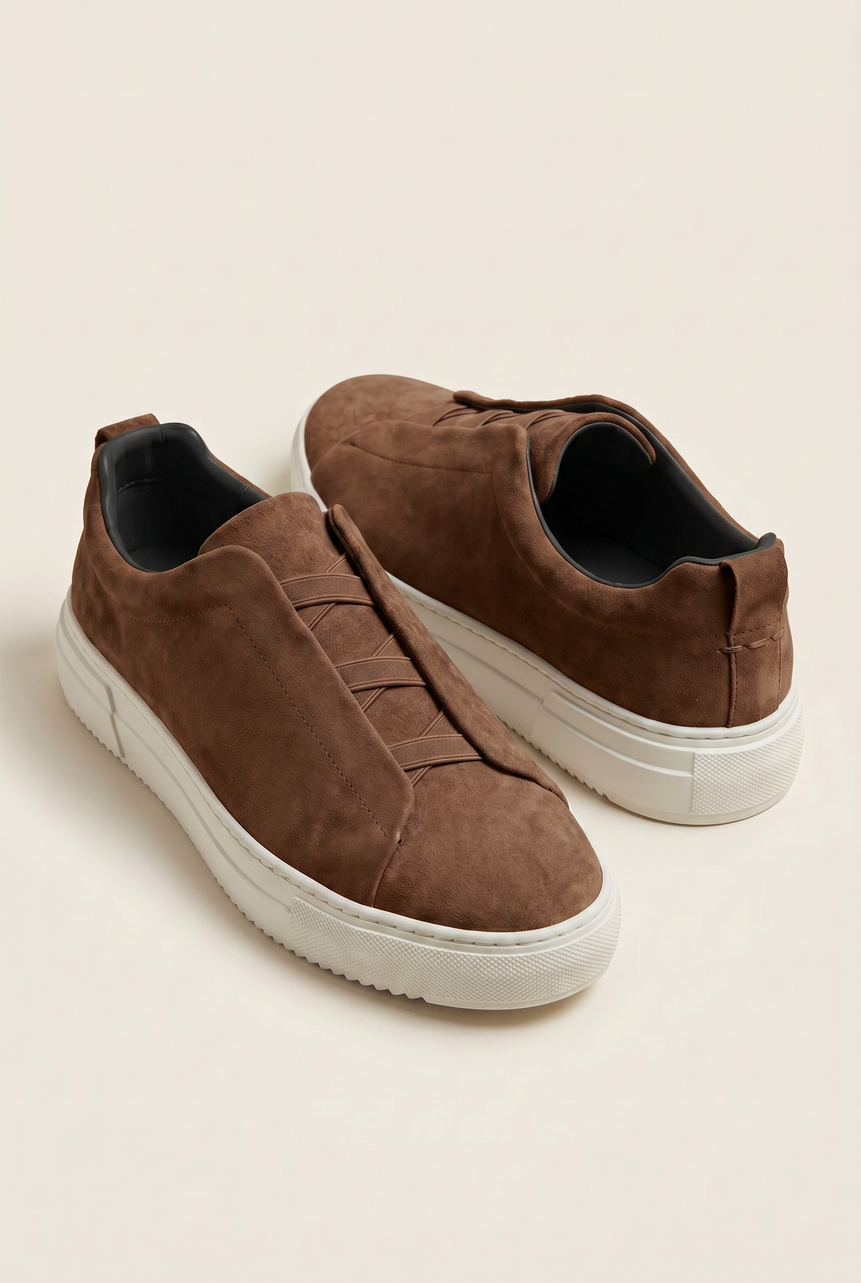 Monaco Suede Triple Stitch Taupe