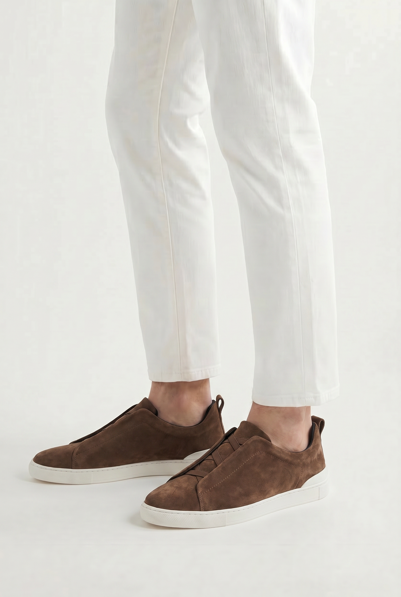 Monaco Suede Triple Stitch Taupe